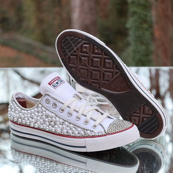 Converse Chuck Taylor All Star Low Rhinestones & Pearls - Picture 5 of 15